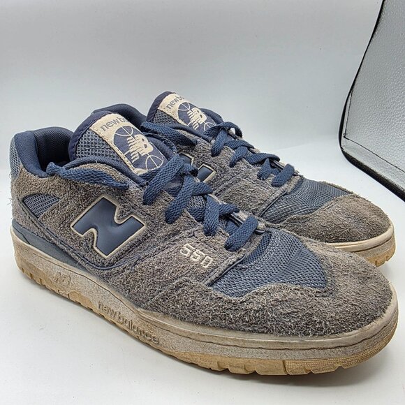 New Balance 550 Mens Size 7.5 Vintage Indigo Blue Sneaker Shoes Casual Walking - Picture 1 of 13